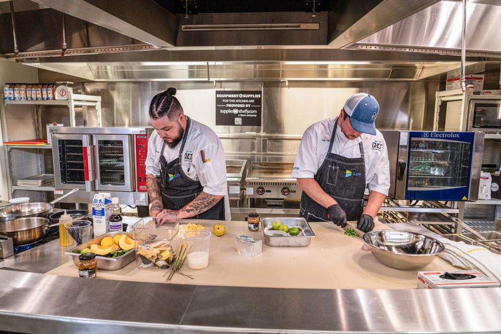 Chefs preparing food