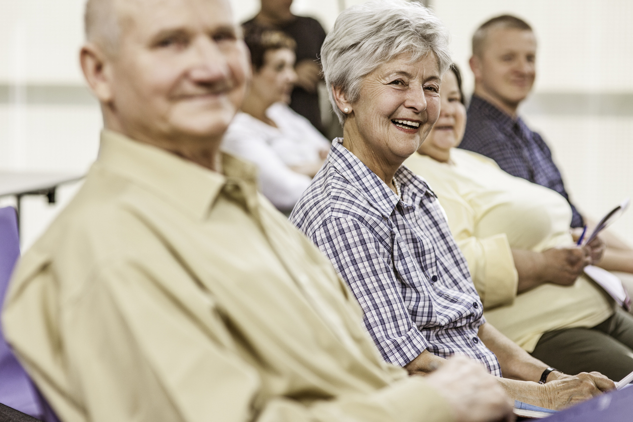Seniors in the community center
