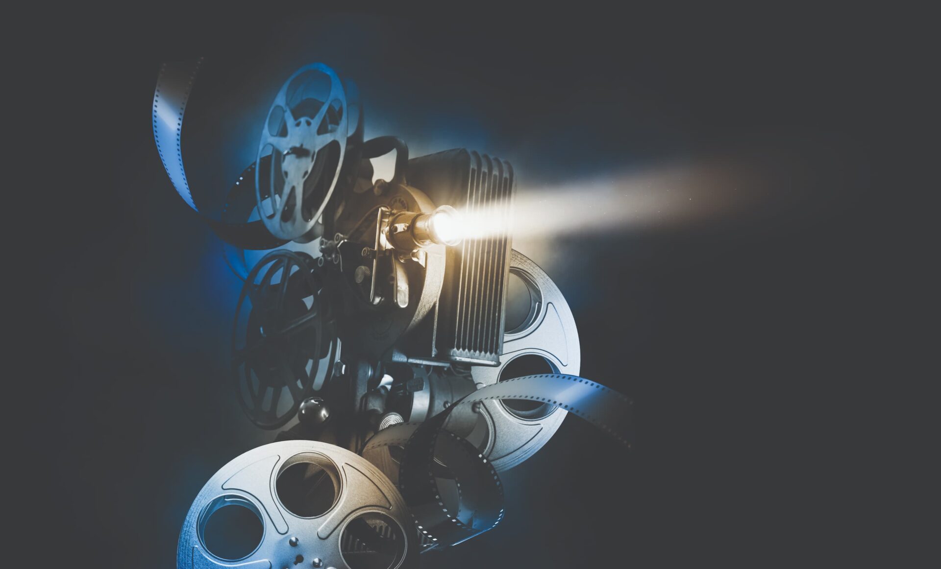 Film camera projecting a show
